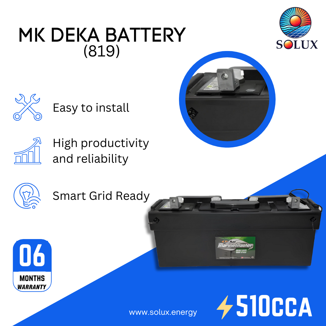 This is an image of MK Deka 819 8 Volt Marine Battery FLA